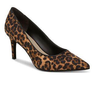 80$ On 34th Jeules Pointed-Toe Leopard Slip-on Pumps Size 6.5 US Brown Black